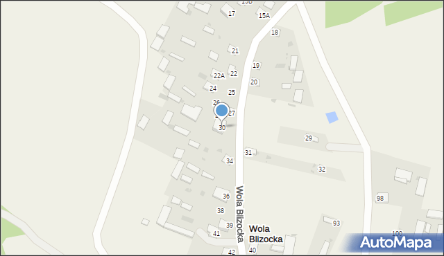 Wola Blizocka, Wola Blizocka, 30, mapa Wola Blizocka
