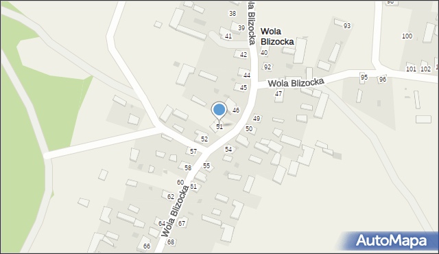 Wola Blizocka, Wola Blizocka, 51, mapa Wola Blizocka