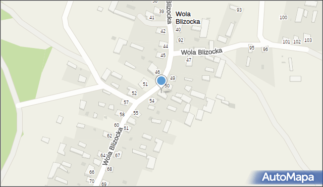 Wola Blizocka, Wola Blizocka, 53, mapa Wola Blizocka