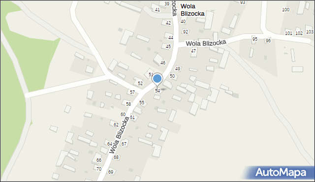 Wola Blizocka, Wola Blizocka, 54, mapa Wola Blizocka