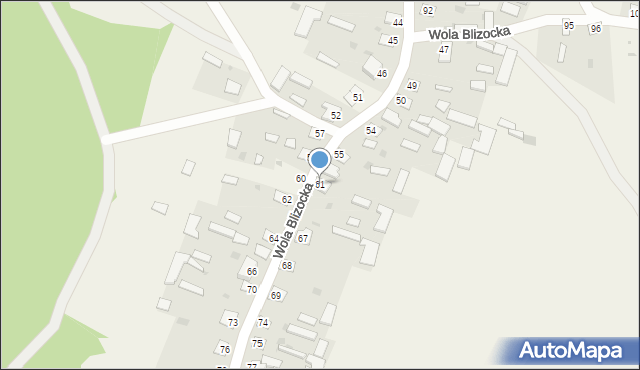 Wola Blizocka, Wola Blizocka, 61, mapa Wola Blizocka