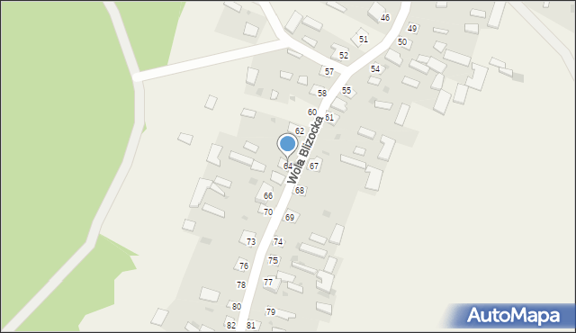 Wola Blizocka, Wola Blizocka, 64, mapa Wola Blizocka