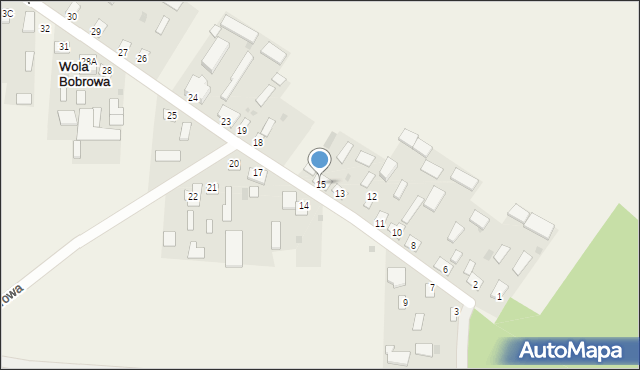 Wola Bobrowa, Wola Bobrowa, 15, mapa Wola Bobrowa