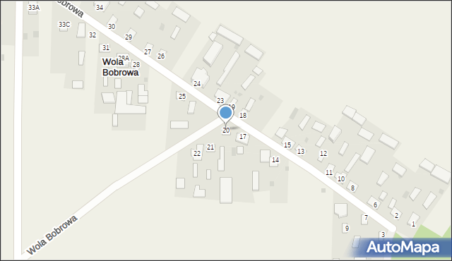 Wola Bobrowa, Wola Bobrowa, 20, mapa Wola Bobrowa