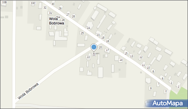 Wola Bobrowa, Wola Bobrowa, 21, mapa Wola Bobrowa