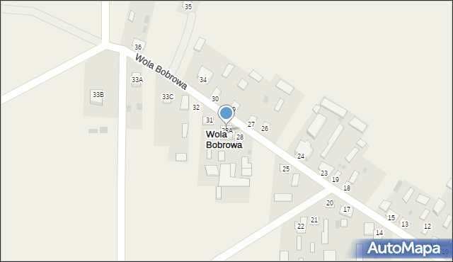 Wola Bobrowa, Wola Bobrowa, 28A, mapa Wola Bobrowa