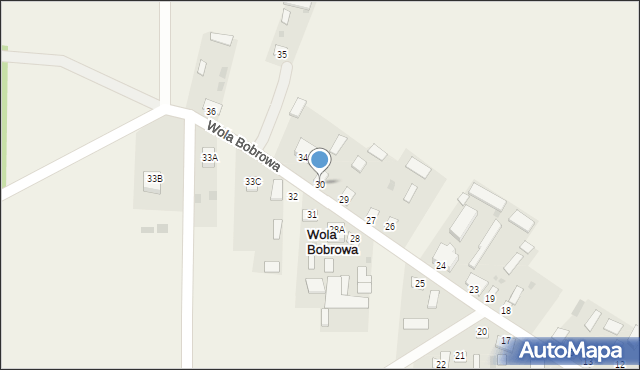 Wola Bobrowa, Wola Bobrowa, 30, mapa Wola Bobrowa