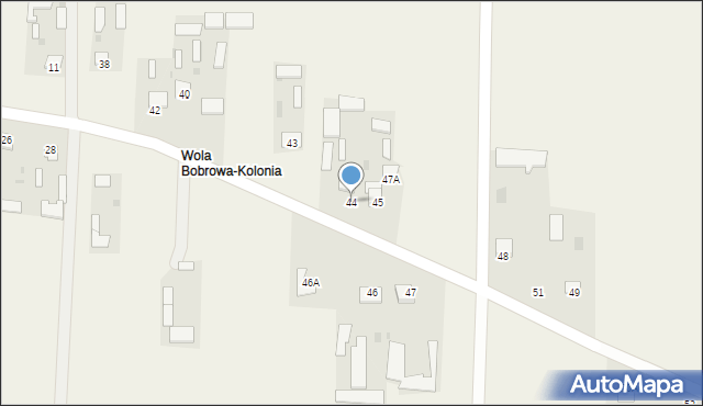 Wola Bobrowa, Wola Bobrowa, 44, mapa Wola Bobrowa