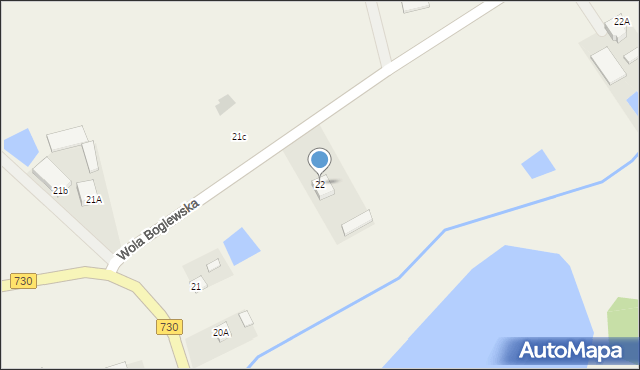 Wola Boglewska, Wola Boglewska, 22, mapa Wola Boglewska