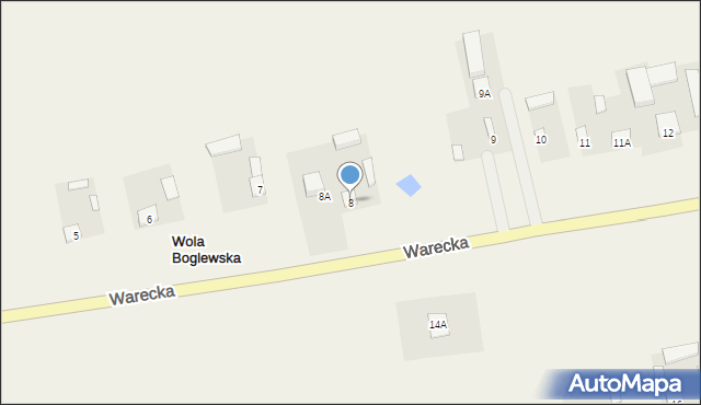 Wola Boglewska, Wola Boglewska, 8, mapa Wola Boglewska