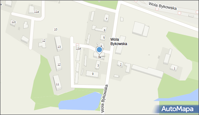 Wola Bykowska, Wola Bykowska, 3a, mapa Wola Bykowska