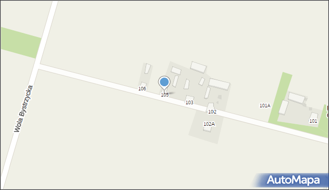 Wola Bystrzycka, Wola Bystrzycka, 105, mapa Wola Bystrzycka