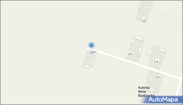 Wola Bystrzycka, Wola Bystrzycka, 114A, mapa Wola Bystrzycka
