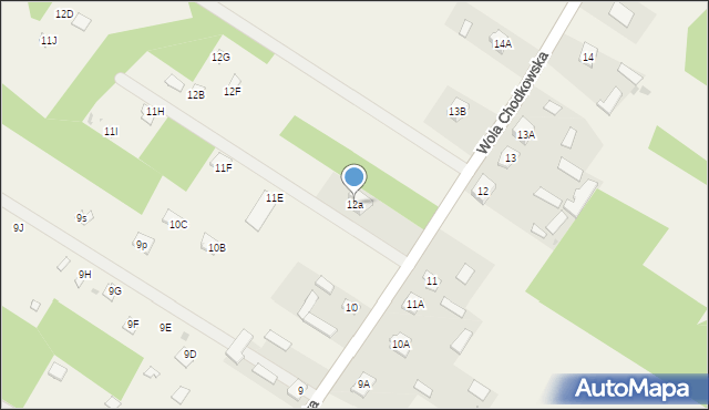 Wola Chodkowska, Wola Chodkowska, 12a, mapa Wola Chodkowska