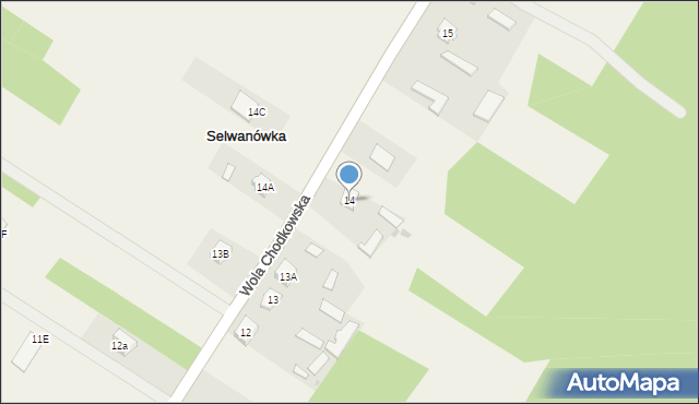 Wola Chodkowska, Wola Chodkowska, 14, mapa Wola Chodkowska