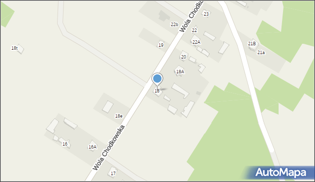 Wola Chodkowska, Wola Chodkowska, 18, mapa Wola Chodkowska
