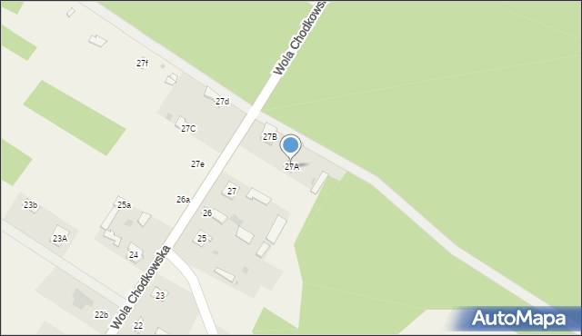 Wola Chodkowska, Wola Chodkowska, 27A, mapa Wola Chodkowska