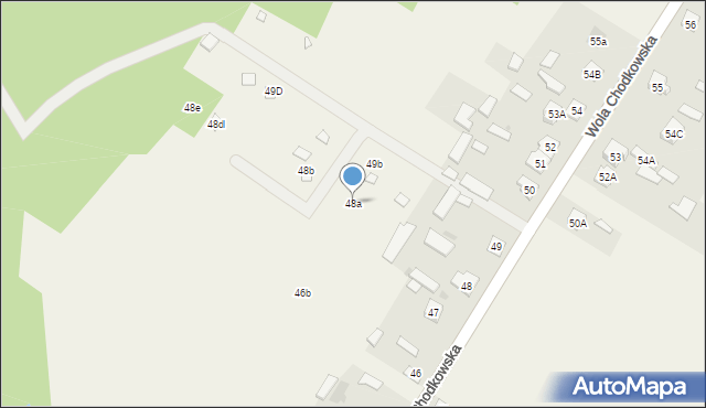 Wola Chodkowska, Wola Chodkowska, 48a, mapa Wola Chodkowska