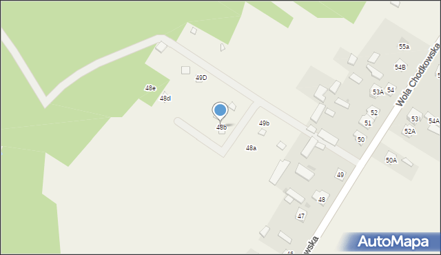 Wola Chodkowska, Wola Chodkowska, 48b, mapa Wola Chodkowska