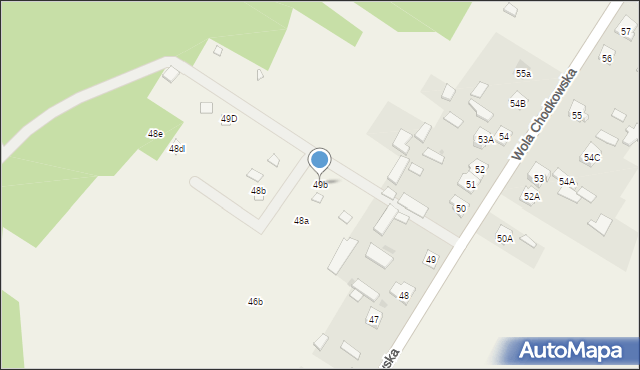 Wola Chodkowska, Wola Chodkowska, 49b, mapa Wola Chodkowska