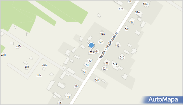 Wola Chodkowska, Wola Chodkowska, 53A, mapa Wola Chodkowska