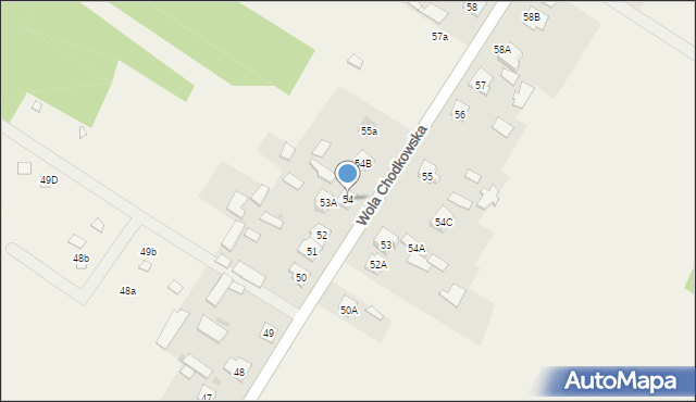 Wola Chodkowska, Wola Chodkowska, 54, mapa Wola Chodkowska