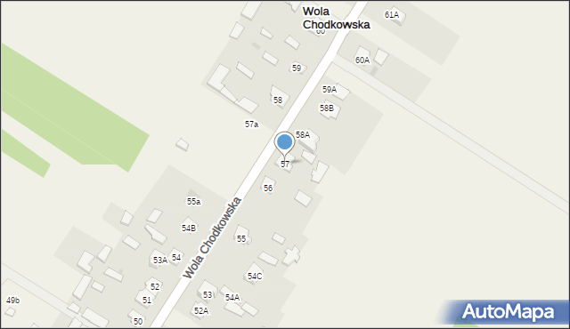 Wola Chodkowska, Wola Chodkowska, 57, mapa Wola Chodkowska