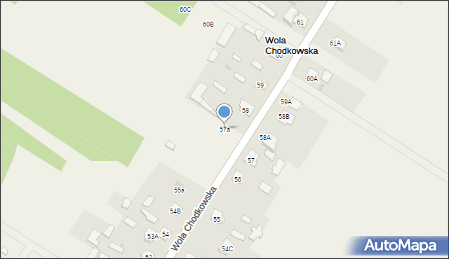Wola Chodkowska, Wola Chodkowska, 57a, mapa Wola Chodkowska