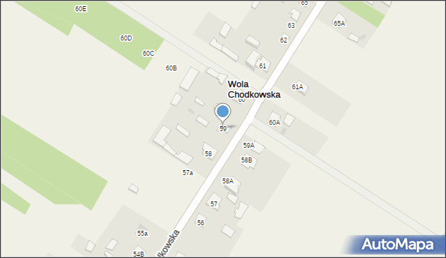 Wola Chodkowska, Wola Chodkowska, 59, mapa Wola Chodkowska