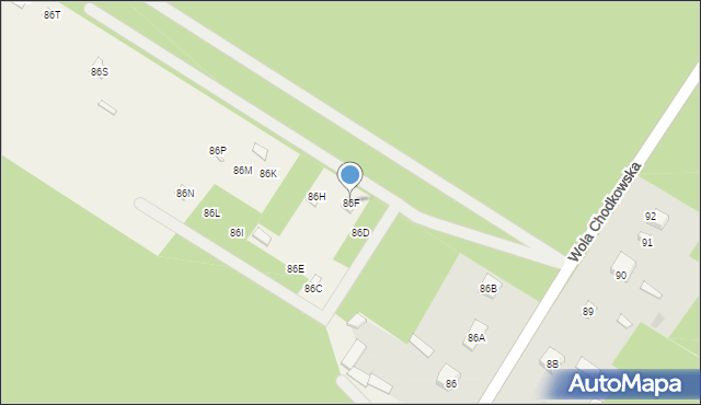Wola Chodkowska, Wola Chodkowska, 86F, mapa Wola Chodkowska