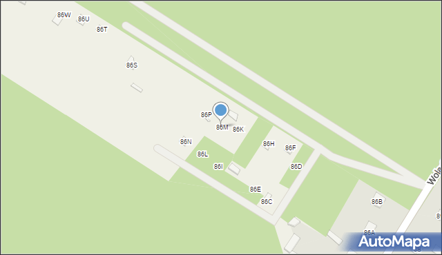 Wola Chodkowska, Wola Chodkowska, 86M, mapa Wola Chodkowska