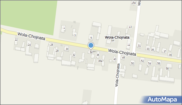 Wola-Chojnata, Wola-Chojnata, 34, mapa Wola-Chojnata