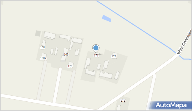 Wola Chomejowa, Wola Chomejowa, 171, mapa Wola Chomejowa