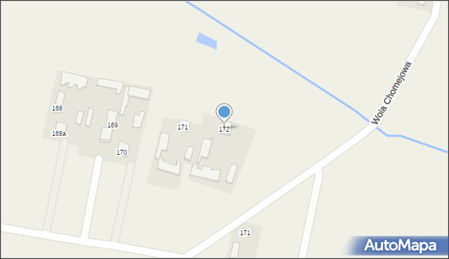 Wola Chomejowa, Wola Chomejowa, 172, mapa Wola Chomejowa