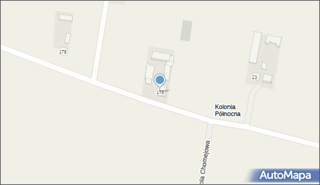 Wola Chomejowa, Wola Chomejowa, 176, mapa Wola Chomejowa