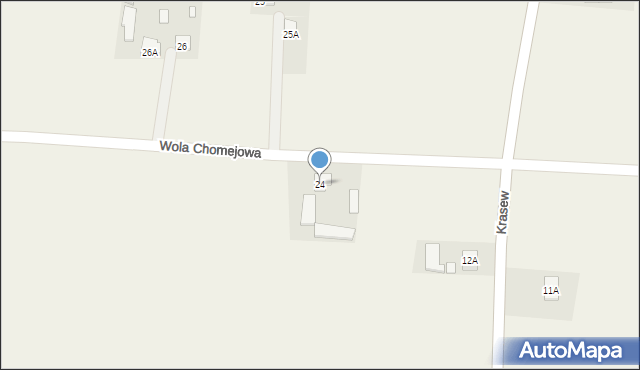 Wola Chomejowa, Wola Chomejowa, 24, mapa Wola Chomejowa