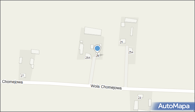 Wola Chomejowa, Wola Chomejowa, 26, mapa Wola Chomejowa