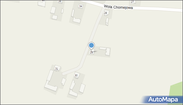 Wola Chomejowa, Wola Chomejowa, 29, mapa Wola Chomejowa