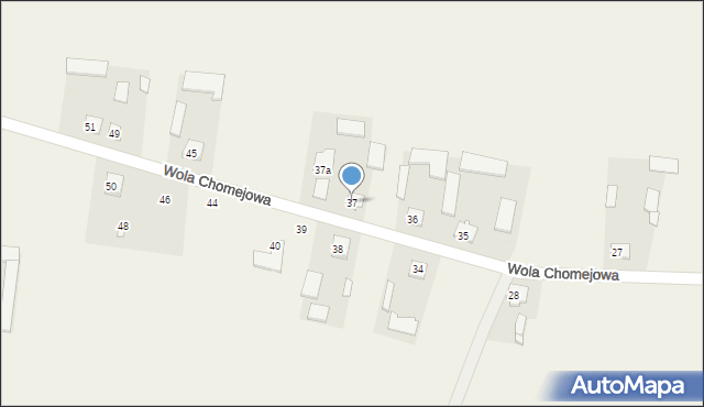 Wola Chomejowa, Wola Chomejowa, 37, mapa Wola Chomejowa