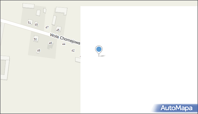 Wola Chomejowa, Wola Chomejowa, 38, mapa Wola Chomejowa