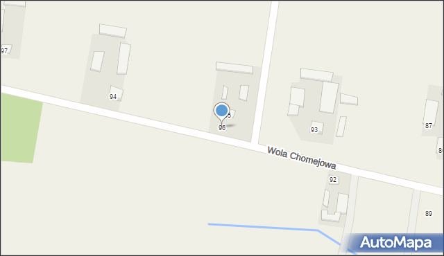 Wola Chomejowa, Wola Chomejowa, 96, mapa Wola Chomejowa