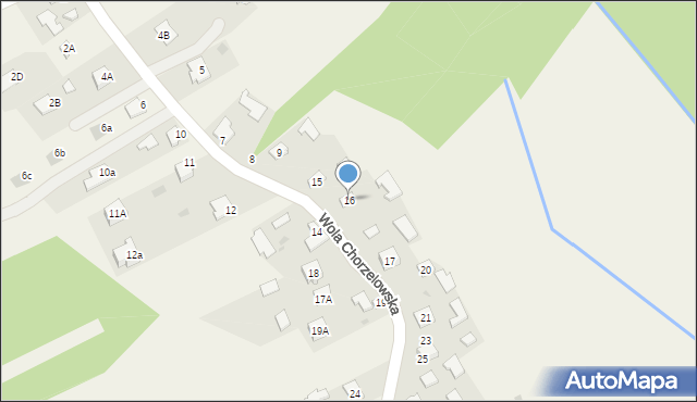 Wola Chorzelowska, Wola Chorzelowska, 16, mapa Wola Chorzelowska