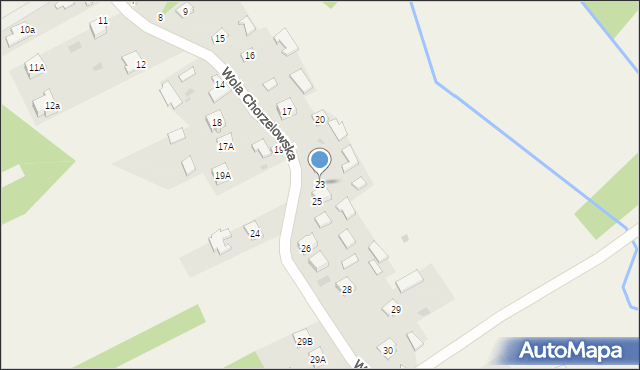 Wola Chorzelowska, Wola Chorzelowska, 23, mapa Wola Chorzelowska