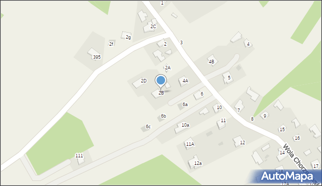 Wola Chorzelowska, Wola Chorzelowska, 2B, mapa Wola Chorzelowska