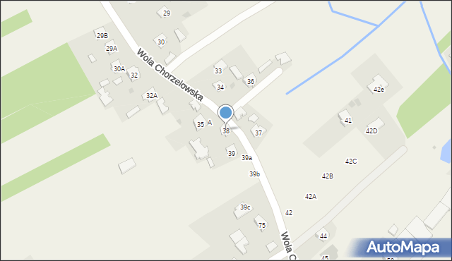 Wola Chorzelowska, Wola Chorzelowska, 38, mapa Wola Chorzelowska