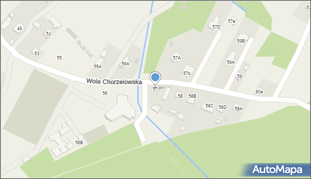 Wola Chorzelowska, Wola Chorzelowska, 57, mapa Wola Chorzelowska