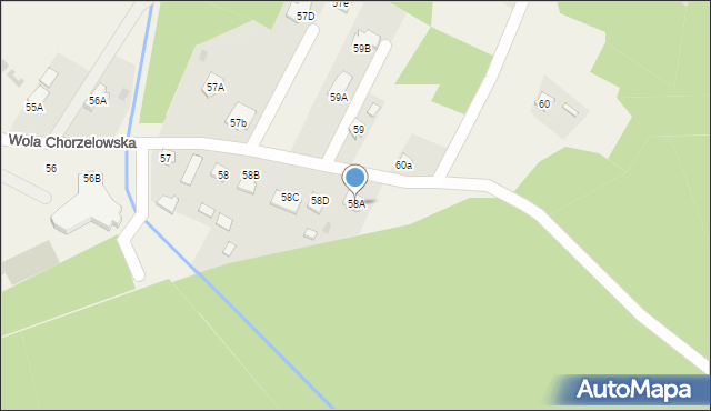 Wola Chorzelowska, Wola Chorzelowska, 58A, mapa Wola Chorzelowska