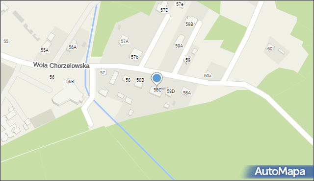 Wola Chorzelowska, Wola Chorzelowska, 58C, mapa Wola Chorzelowska