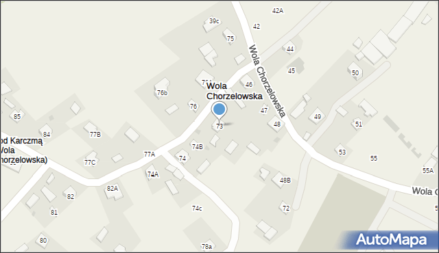 Wola Chorzelowska, Wola Chorzelowska, 73, mapa Wola Chorzelowska