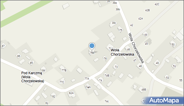 Wola Chorzelowska, Wola Chorzelowska, 76b, mapa Wola Chorzelowska